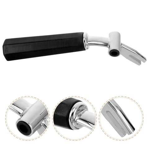 Ice Cream Maker Lever Replacement Handle For Repair And Maintenance with black grip and chrome finish
