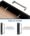 10 Pack Brushed Nickel Dresser Handles And Cabinet Pulls For Kitchen Cabinets, 5 Inch Hole Center, Installation Guide