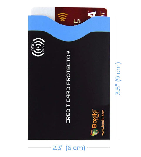 Travel RFID Blocking Card Sleeves Set Of 12 With Color Coded Envelopes For Identity Theft Protection And Credit Card Security