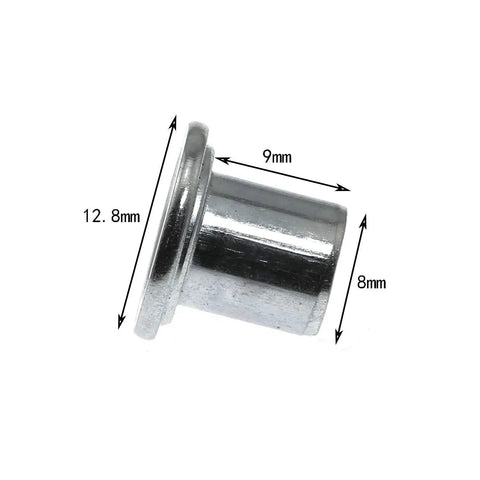 Detailed view of a 20 Pieces Inline Skate Axle Spacers and Wheel Bearing Spacer Set With Side Plugs and Shaft Gaskets, Durable Alloy Construction
