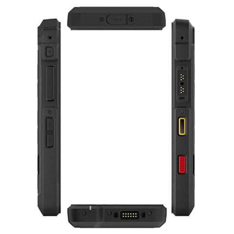 Built Like A Tank This Kickass Dual Sim Unlocked Device Packs 64Gb Storage And Lightning Fast 4G LTE Data Speeds Into A rugged black Android phone side view showing buttons and ports.