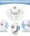 Intermediate Handle Assembly With Extra Ring For Rohl Pressure Balance Trim Shower Faucet Repair Part showcasing detailed components.
