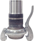 Heavy Duty 6 Inch Type B Male Coupling With Lever Assembly And Double Pin Lock System Featuring Secure Safety Pin Rock Solid Galvanized Steel Build