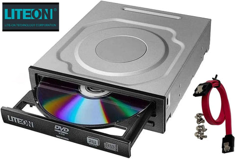24x Dual Layer SATA DVD RW Optical Drive For Desktop And Laptop With DVDR DVDRW DL DVD CD-R CD-RW Support Fast Data Backup And Easy Software Install Reliable Performance For Home Media And PC Upgrades, with SATA cable and screws
