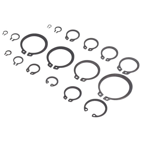 C Clip Circlip Snap Ring Retaining Fastener Hardware Kit With 300 Pcs Assorted Sizes displayed on white background