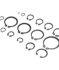 Various sizes of C clips and retaining rings from Beefy 300Pcs Snap Rings Kit C Clips Retaining Rings Circlips Hardware Set For Cars Machines Valves