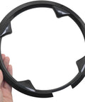 48 Tooth 12 Cm Crankset Chainring Guard For Mountain Bike With Four Screws in hand, showing ABS plastic material and design.