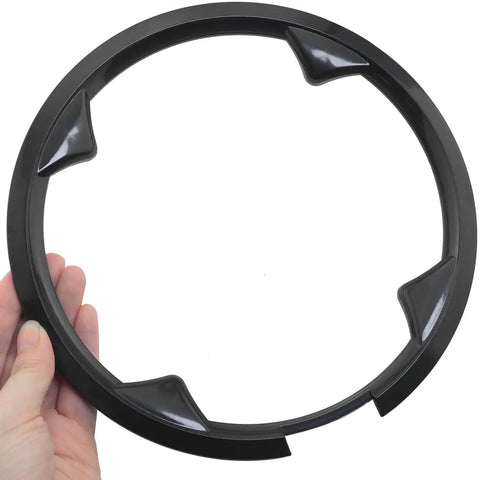 48 Tooth 12 Cm Crankset Chainring Guard For Mountain Bike With Four Screws in hand, showing ABS plastic material and design.