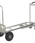 3-In-1 Aluminum Hand Truck And Platform Cart With Stair Climber Converts Between Upright Hand Truck Flat Platform And Stair Climbing Modes 550 Lb Upright