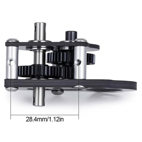 Upgrade Your 10 Scale RC Crawler Build With This Cool LCG Right Motor Gearbox Transmission showing CNC aluminum housing and metal gears.