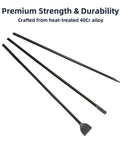 32 Inch SDS Max 3 Piece Chisel Set with 1 Inch Flat Chisel 1 Inch Point Chisel and 3 Inch Scaling Chisel for masonry