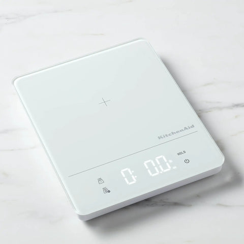 Digital Waterproof Kitchen And Food Scale IPX7 With LED Display 11 Lb Max Capacity Built For Home Cooks Dry Or Wet Ingredients Rinse Under Faucet For Easy Clean White