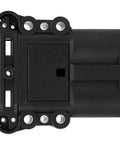 Heavy-Duty Walfront Forklift Cable Connector 160A Male Plug For Dc150V Power Systems black housing view with terminal details.