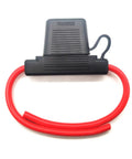 Waterproof Maxi Inline Fuse Holder With 8 AWG Wire 15.8 Inch Length Fits Maxi Fuses Up To 100A 12V DC IP67 Weatherproof Cover