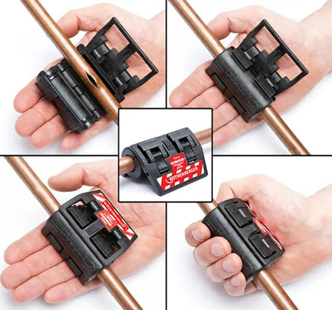 Kibosh Emergency Pipe Repair Kit For Burst Pipes 3/4 Inch Up To 145 PSI Quick, Easy Fix applied on copper pipe in hand