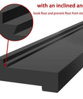 NAACOO tapping block for vinyl plank flooring, double-sided with notches, black plastic
