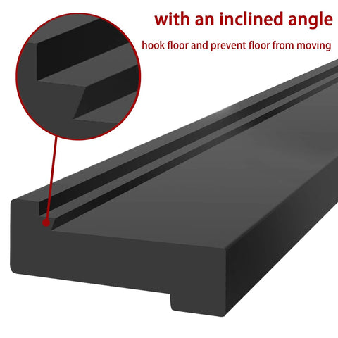 NAACOO tapping block for vinyl plank flooring, double-sided with notches, black plastic