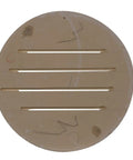 Round Gable Vent Louver 12x12 Endurathane Exterior Vent Functional Paintable White Primed Finish Lightweight And Easy To Install Won’t Crack Warp Or Split Weather Resistant To 140 Degrees 1 1/8 Inch Projection, front view.