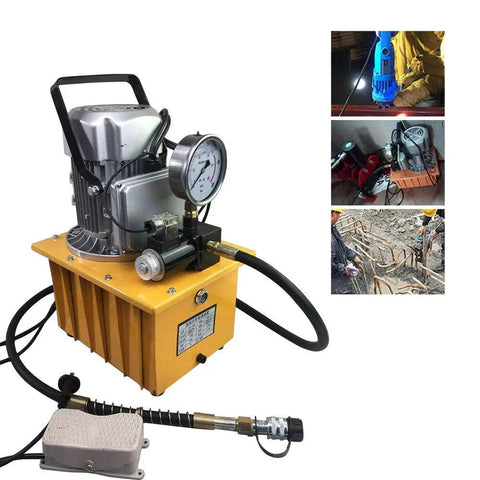 Top Level 7L Electric Hydraulic Pump Delivers Killer 750W Performance At 110V With Rock Solid Construction And Crisp Pedal Solenoid Valves For Slick Operation Handling Up To 70 Mpa Pressure While Includes An Extra Long 1 8 M Oil Hose For Easy Use