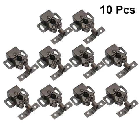 10 Pack Adjustable Steel Door Buckle Latches With Spring Ball Mechanism for Furniture Cabinets Doors push to open and close