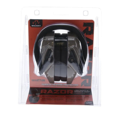 Razor Slim Passive Earmuffs For Youth And Women Shooters Ultra Low Profile Earcups Compact Lightweight Foldable And Adjustable Hearing Protection In Flat Dark Earth
