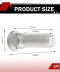 5 Pack Garage Grade Wheel Studs And Tire Lug Nuts M12 X 1.5 Extended Hub Bolts Rust Proof Auto Hardware built tough dimensions shown.
