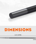 Pro Chainsaw Chain File Set With Round Sharpening Files for 3/16 Inch 4.8mm showing dimensions and file end detail