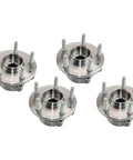 Front and rear wheel bearing and hub assembly set for Ford Explorer 2011-2012 and 2013-2019 police package, 4-piece kit.