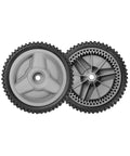 Front Drive Wheels Replacement For HU700F Self Propelled Lawn Mower 2 Pack Gray With 53 Gear Teeth Easy Install With Wrench