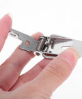 Get Six Nifty 72mm Stainless Steel Toggle Lock Clasps And Screws For Super Easy DIY Box Latching Jobs Without Any Tools In Shiny Silver Finish Today, close-up in hand