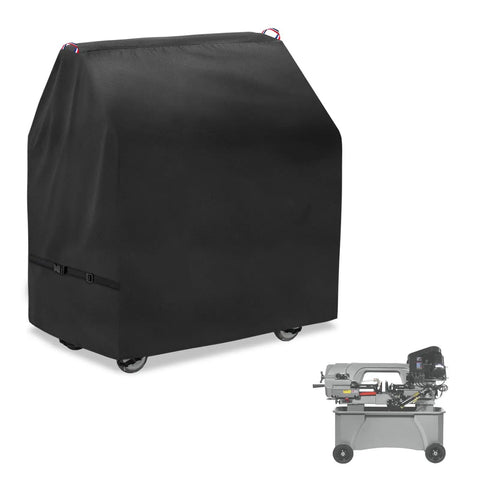 Heavy Duty 600D Bandsaw Cover For Deluxe Horizontal And Vertical Tabletop Saws All Weather Dustproof Protection Heavy Duty Construction Fits 47.3 Inches Long 30 Inches Wide 50 Inches High