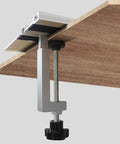 Adjustable Aluminum Clamp For Table Guide And Woodworking, holding wood piece securely with multiple clamping methods, side angle