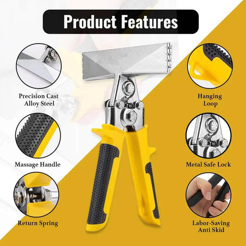 Features of Workhorse Hand Seamer For Sheet Metal, 6 Inch Jaw Bender Pliers With Comfort Grip and TyreGrip handle