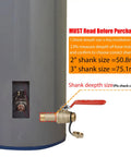 Heavy Duty Water Heater Drain Valve Three Quarter MIP To Three Quarter Male GHT Full Port Connection next to water heater