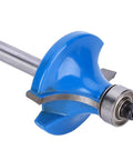 Hot Coated 1/4 Inch Shank Round Over Router Bit For Woodworking Pro Vibe Smooth Trimming On Plywood, Particle Board And MDF Cutting Tools, blue cutter head.