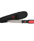 Double Sided Duct Knife With Smooth And Serrated Edges Includes Puncture Resistant Nylon Sheath And Velcro Strap For Cutting Flexible Duct