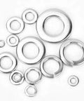Beefy Pro Grade Heavy Duty Stainless Steel Washers Kit With 260 Pcs Assorted Flat And Spring Washers M2.5 To M10 For Home And Industrial Projects Rust Resistant 304 Stainless Steel, assorted washers