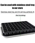 54 Cell Seed Starter Tray Set 2.8 Inch Deep Plug Trays For Easy Germination And Transplantation Reusable on steel tray