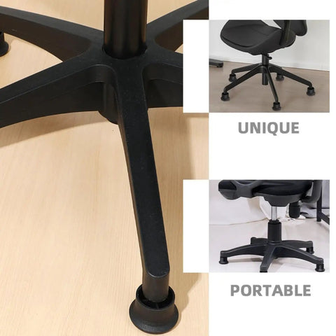 Six Pack Non Slip Chair Glides With Mushroom Wheels, Heavy Duty Floor Protectors For Desk Chairs And Furniture Legs