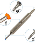 Beefed-Up Durable Doorbell Screws Kit With T6 And T15 Security Screws, Included Screwdriver And 2 Doorbell Keys, close-up view