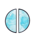 Turquoise Fluid Cabinet Handles Pack Of 2 With 3 Inch Hole Center Semicircle Black Drawer Pulls For Kitchen Bathroom Vanity And Dresser Solid Zinc Alloy Hardware
