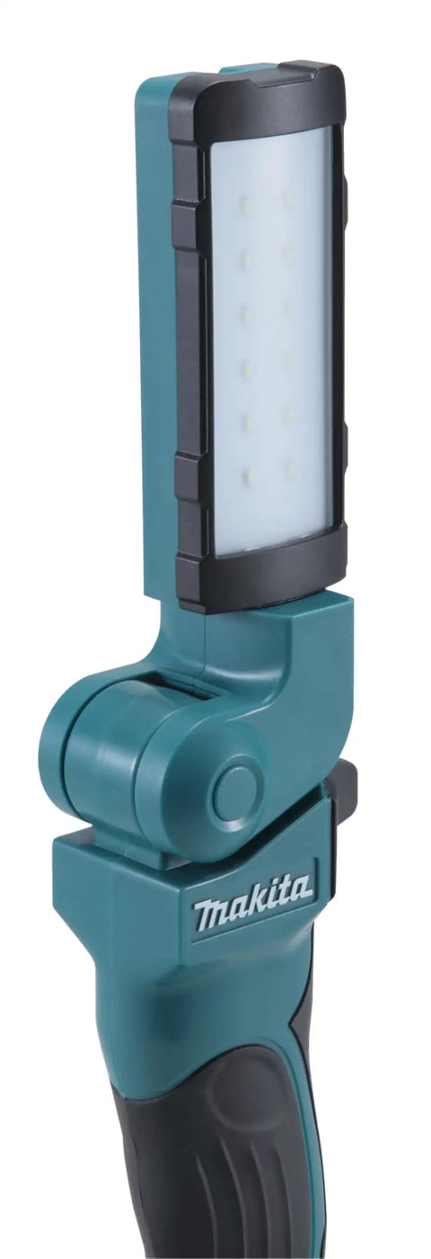 18V LXT Cordless 12 LED Flashlight with Foldable Head shown upright; focus on foldable head and swivel hook