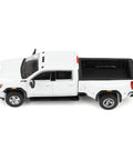 Side view of GMC Sierra 3500HD Denali Dually Diecast Truck 1/64 Scale Sick White Frost Exclusive Karson Diecast Limited Edition