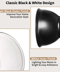 Close-up of Four Light Black Industrial Track Lighting Fixture with E26 base showing matte black exterior and white interior design