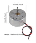 10 Pack Dope Mini DC Motors 3V To 12V For DIY Toys And Electronics Projects, Tiny Electric Motor with dimensions and wires visible.