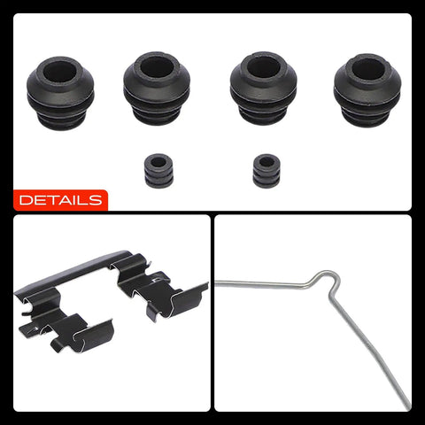A-Premium Front Side Disc Brake Hardware Kit For Hyundai Kona And Elantra GT That Slaps Brakes Up A Notch With Premium Fitment And Durability You Can Trust Today