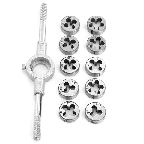 Heavy Duty Screw Thread Tap Die Set With Machined Teeth For Mechanical Manufacturing Gear Up Your Workshop With Top Tier High Hand Tools That Hit Hard And Deliver Perfect Threads Every Time On Any Metal Job You Got., M6-M12 taps and die holder