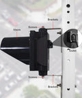 Side view of 8 Inch Red And Green 2 In 1 Traffic Light Stop And Go LED Light With Black PC Housing Clear Lens Outdoor Waterproof IP65