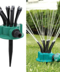12 Head Flexible Noodle Sprinkler System For Gardens And Lawns ABS Plastic With Leak Proof Joints focusing on water distribution