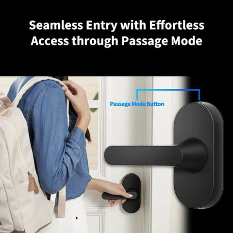 Game Changer Wireless Smart Door Lever Lock With Apple Home Key Integration For Instant Iphone And Watch Access No Fuss Setup Straight Up Reliable Siri Controls Smooth Operation Locked Down Tight In Matte Black